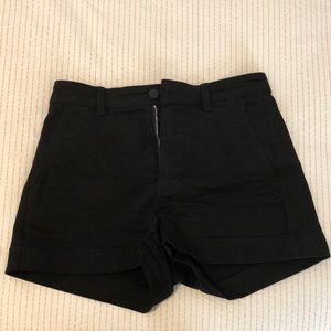 High-waisted Black Everlane Denim Shorts